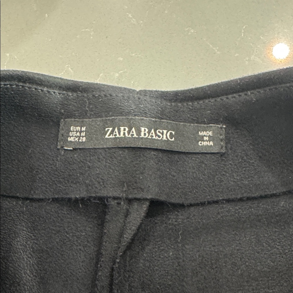 Zara Basic Black Skort With Metallic Accents - image 3